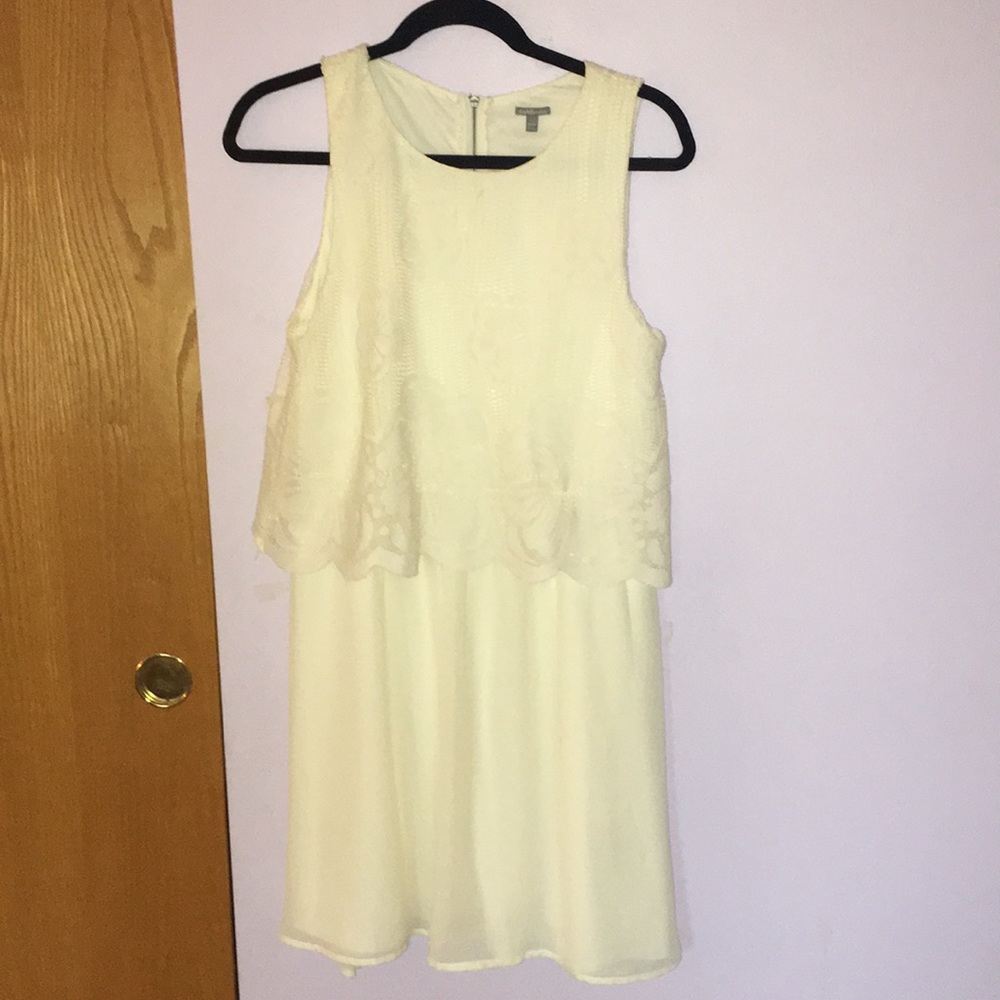 Two layer white dress